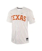 Men's Nike White/Navy Virginia Cavaliers Pinstripe Replica Full-Button Baseball  Jersey