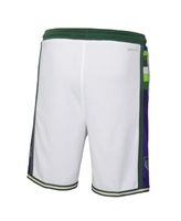 Dallas Mavericks Nike Youth 2021/22 City Edition Courtside Swingman Shorts  - White