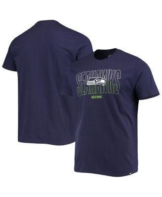 Men's Refried Apparel College Navy/Heathered Gray Seattle Seahawks Sustainable Split T-Shirt Size: Large