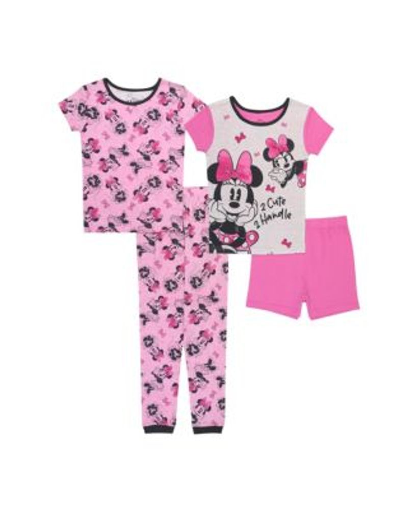 2-Piece PJ Set Minnie Mouse Toddler Girls Happy Minnie Snug Fit Cotton Long Sleeve Pajamas 