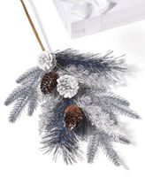 Black & White Plastic Pine Needle with Pinecone Pick, Created for Macy's