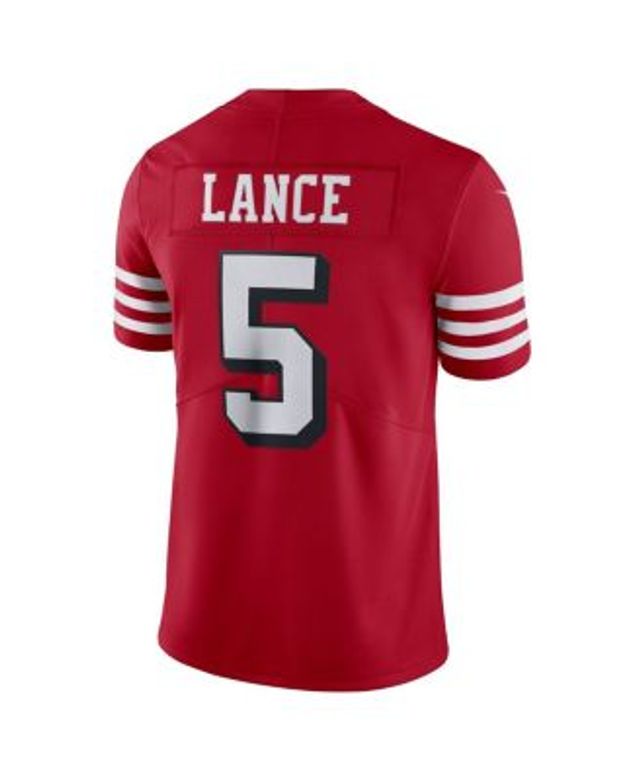 Men's Nike Trey Lance Scarlet San Francisco 49ers Alternate Vapor Limited Jersey in Red