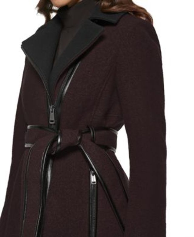 Michael Kors Women's Asymmetric Belted Wrap Coat, Created for Macy's |  Hawthorn Mall