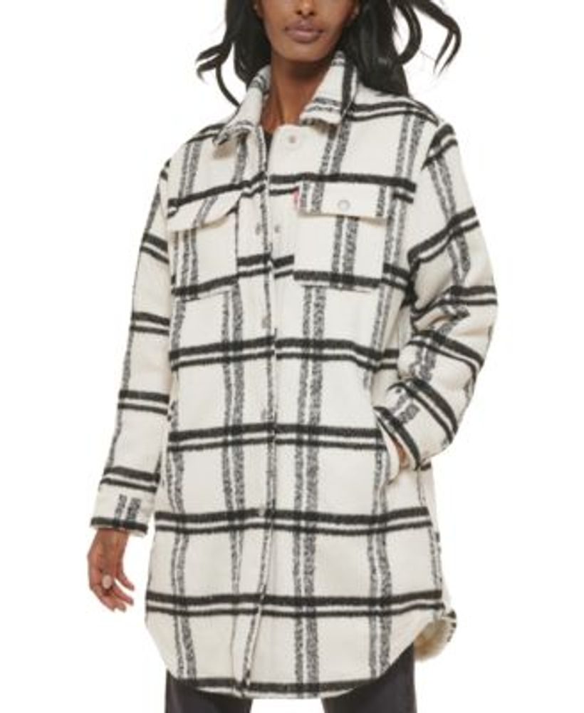 Levi's Women's Plaid Fleece-Lined Shirt Jacket, Created for Macy's | Dulles  Town Center