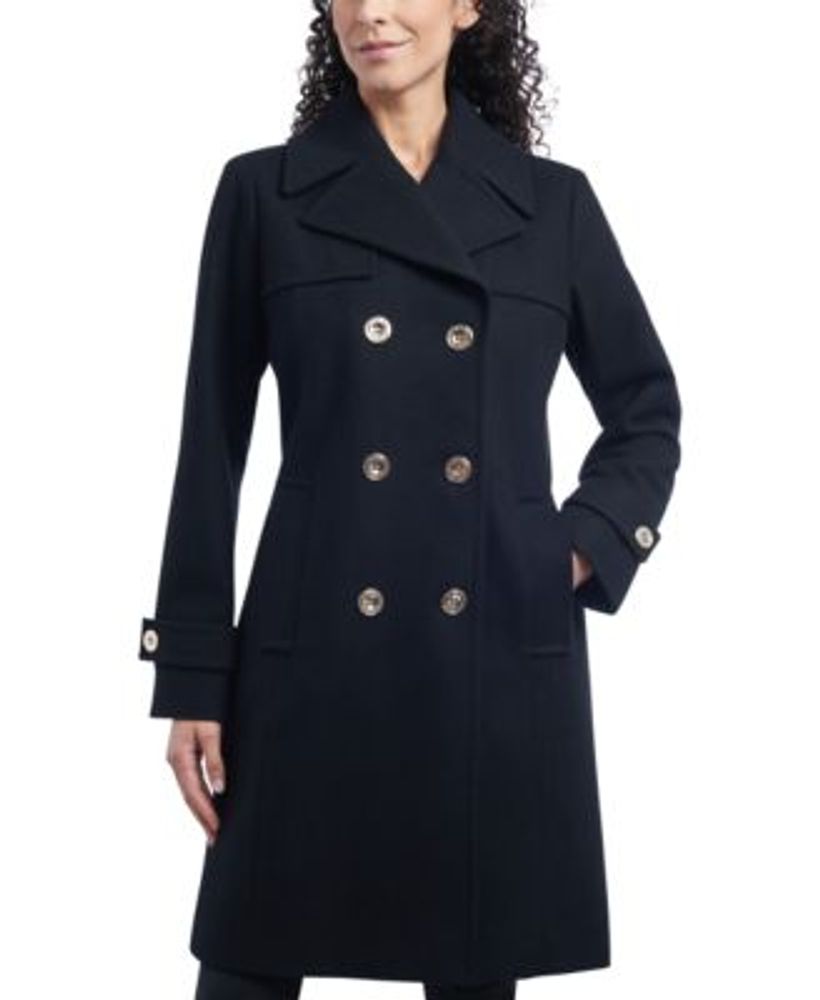 Michael Kors Women's Double-Breasted Peacoat Coat, Created for Macy's |  Plaza Las Americas