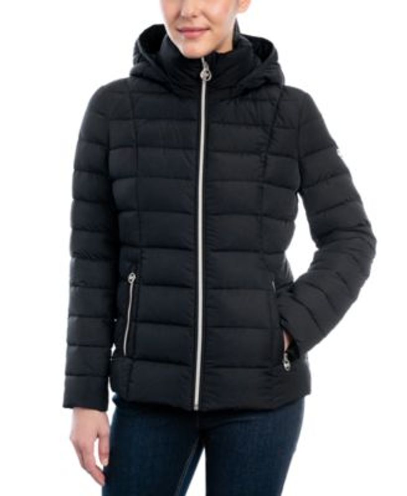 Michael Kors Women's Hooded Stretch Packable Down Puffer Coat, Created for  Macy's - Macy's