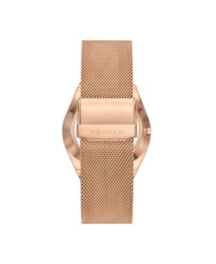 Men's Grenen in Rose Gold-Tone Plated Stainless Steel Mesh Bracelet Watch, 37mm