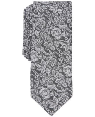 Men's Wiles Skinny Floral Tie, Created for Macy's