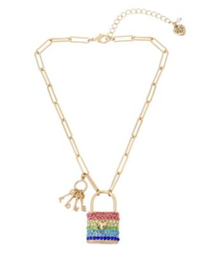 rainbow lock necklace