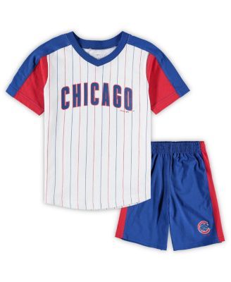 Toddler Chicago Cubs White/Royal Position Player T-Shirt & Shorts Set