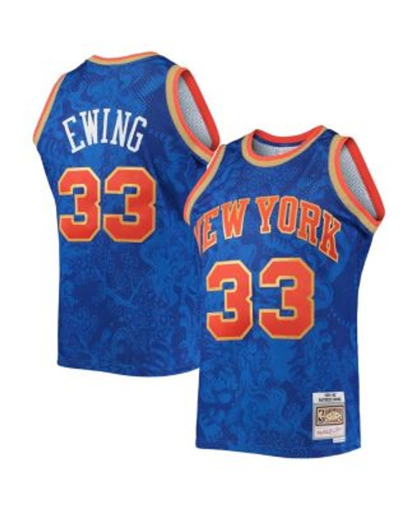Mitchell & Ness Patrick Ewing Blue New York Knicks Hardwood Classics Lunar New Year Swingman Jersey