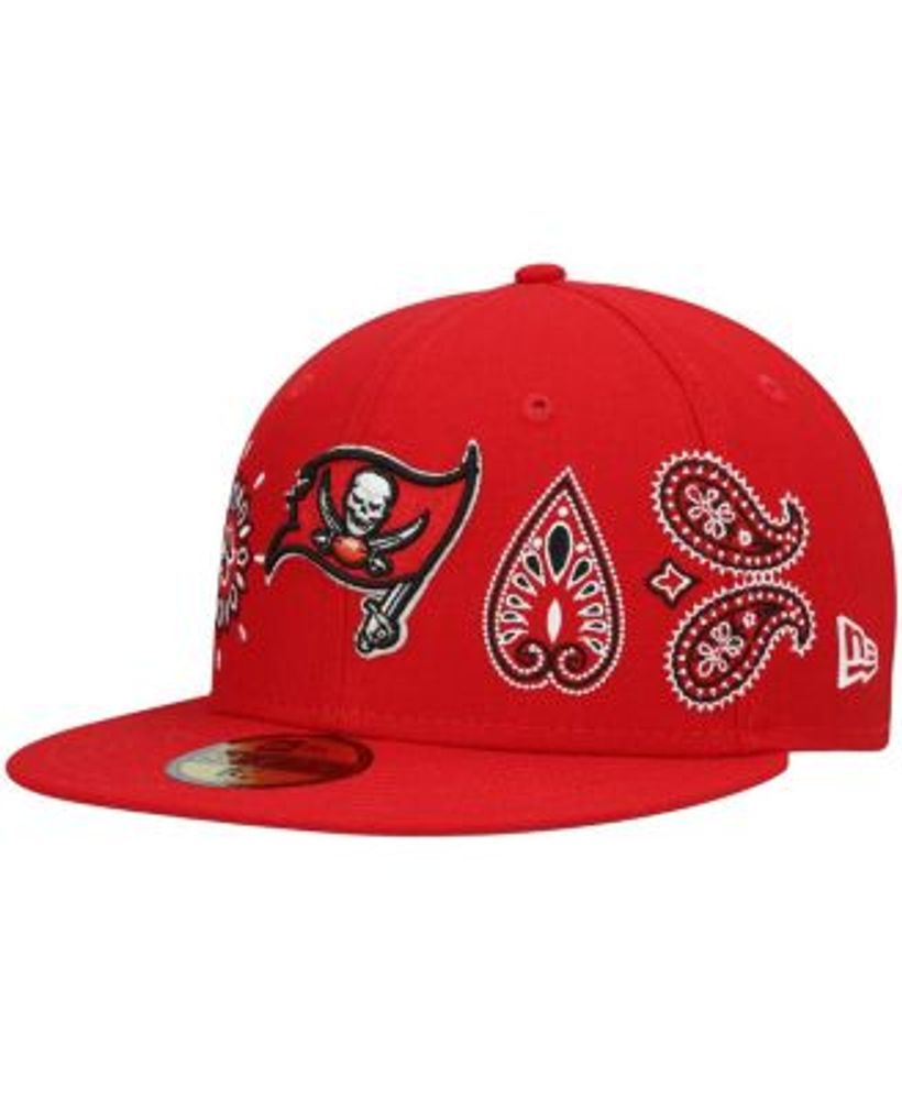 Black Tampa Bay Buccaneers Red Bottom 30th Seasons Side Patch New Era 59FIFTY Fitted 71/8