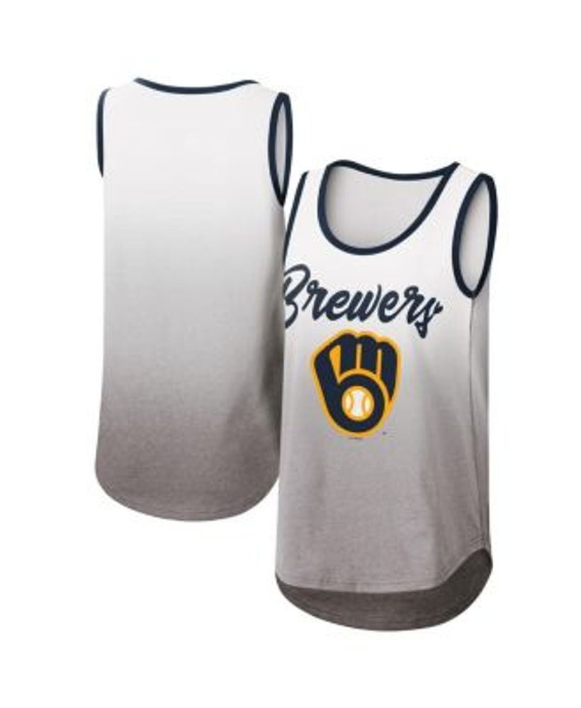 Women's Navy Milwaukee Brewers Plus Size Racerback Tank Top