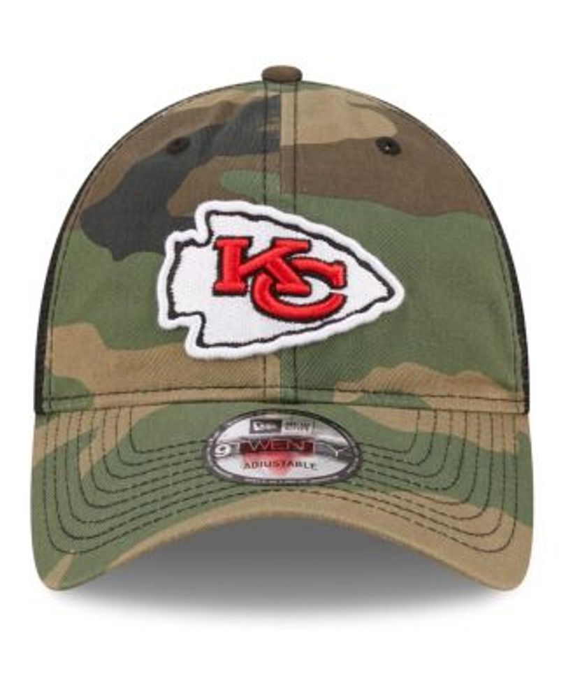 Youth New Era Camo/Black Kansas City Chiefs Trucker 9TWENTY Snapback Hat