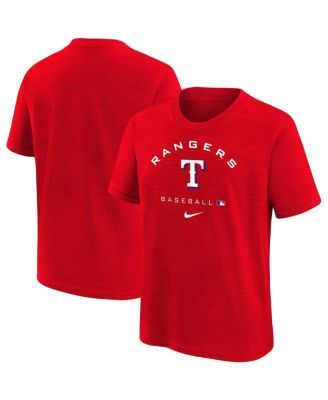 Texas Rangers Youth Distressed Logo T-Shirt - Red