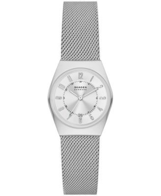 Women's Grenen Lille in Silver-Tone Stainless Steel Mesh Bracelet Watch, 26mm