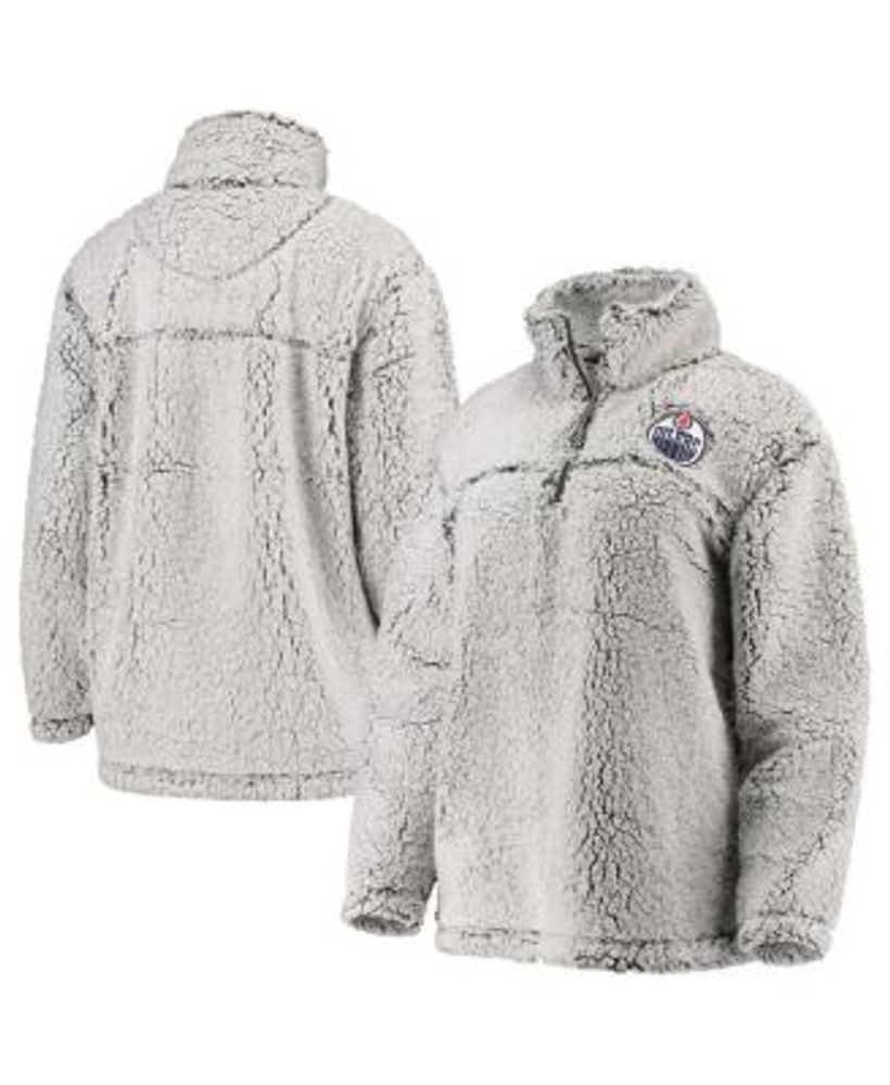 Buffalo Bills Women's Sherpa Quarter-Zip Pullover Jacket - Gray