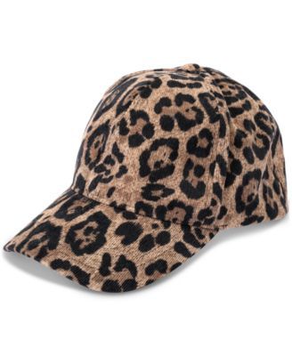 Women's Leopard Corduroy Baseball Cap Hat, Created for Macy's