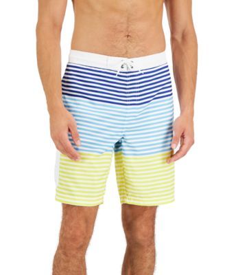 Men's Striped Swim Trunks, Created for Macy's
