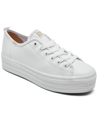 Women's Triple Up Leather Platform Casual Sneakers from Finish Line