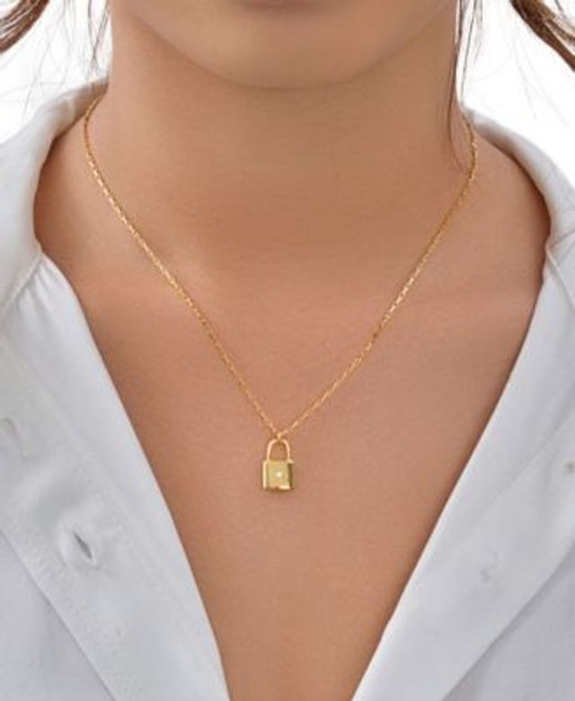 Macy's Lock Pendant in 14k Yellow Gold - Macy's