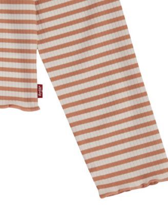 Levi's x Clements Twins Big Girls Long Sleeve Scoop Neck Rib Knit Top