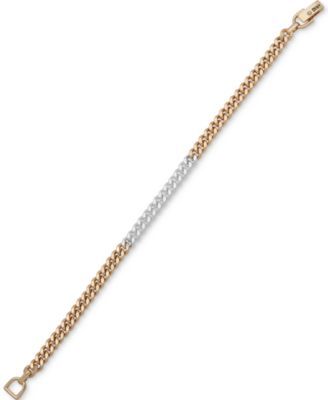 Two-Tone Curb Chain Link Bracelet