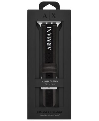 A|X Armani Exchange Black Leather Band for Apple Watch, 42, 44, 45mm | Mall  of America®