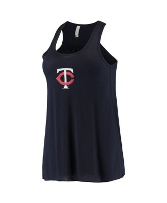 Minnesota Twins Women's Repeat Logo Tie-Back Racerback Tank Top - Navy