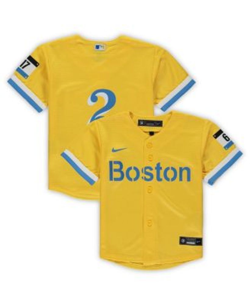 Nike Toddler Boys and Girls Xander Bogaerts Gold Boston Red Sox City  Connect Replica Player Jersey