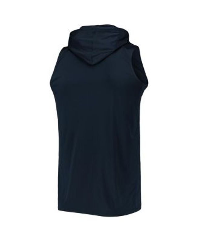 Profile Men's Navy Atlanta Braves Jersey Muscle Sleeveless Pullover Hoodie