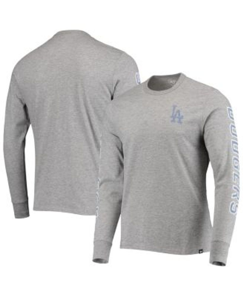 47 Brand Men's '47 Heathered Gray Los Angeles Dodgers Team Long Sleeve T- shirt