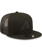 New Era Oakland A's Blackout 9FIFTY Trucker Mens Hat (Black)