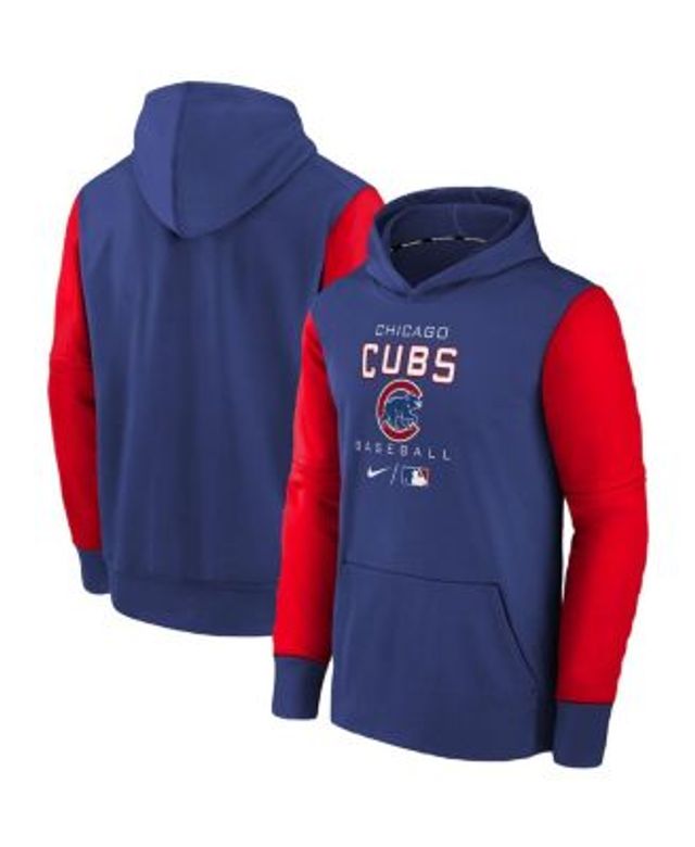 Chicago Cubs Nike Therma Fleece Baseball Hoodie - Youth