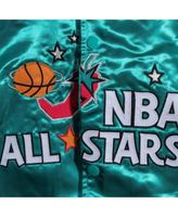 Men's Starter Teal Charlotte Hornets Home Game Satin Full-Snap Varsity Jacket Size: Large