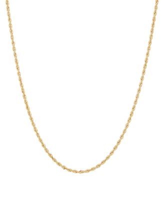 Glitter Rope 24" Chain Necklace in 14k Gold