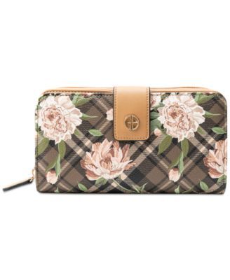 Holiday Plaid Floral All-In-One Wallet, Created for Macy's 