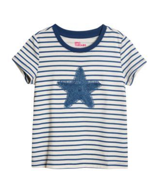 Girls Denim Star Graphic T-shirt