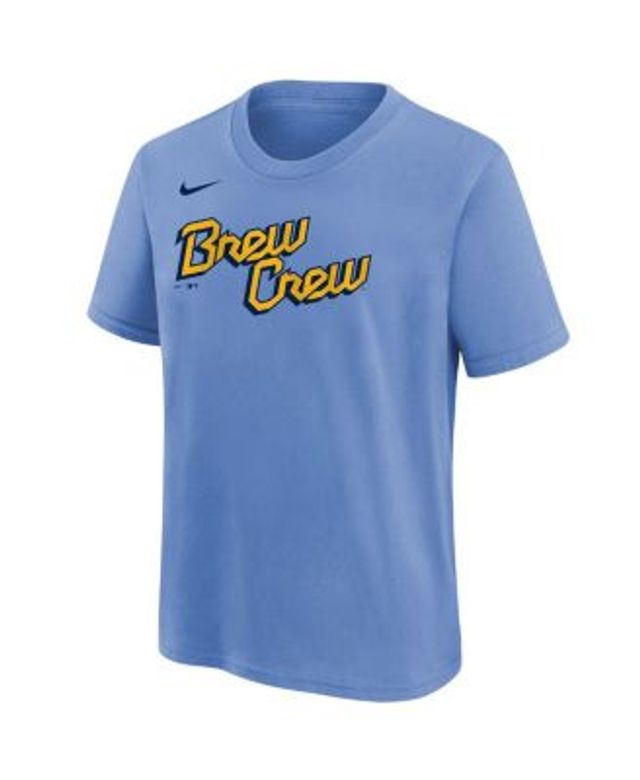 Nike Men's Milwaukee Brewers City Connect Tri-Blend T-Shirt - L Each