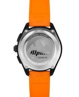 Men's Swiss Analog-Digital Apliner X Orange Rubber Strap Hybrid Smart Watch 45mm