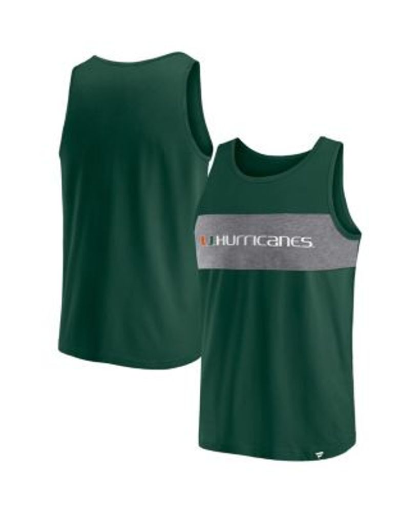 Men's Branded Green Miami Hurricanes Perfect Changeover Tank Top