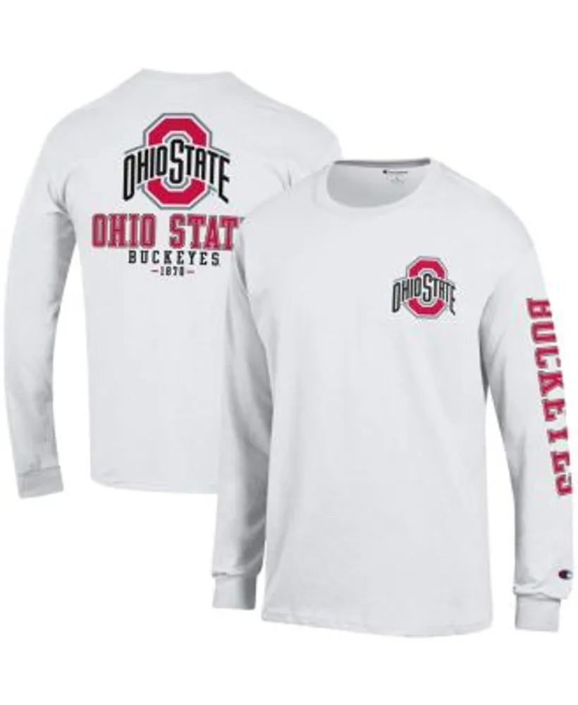 Ohio State Buckeyes Champion Stack Logo Baseball Long Sleeve T-Shirt -  Scarlet