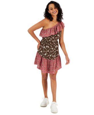 Women's Asymmetrical One-Shoulder Ruffled Dress, Created for Macy's