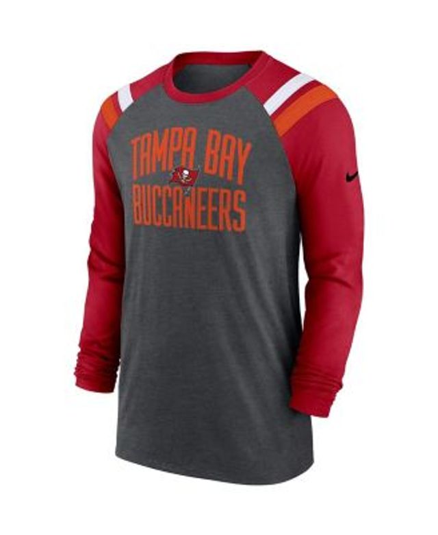 Nike Men's Orange, Red Tampa Bay Buccaneers Historic Raglan