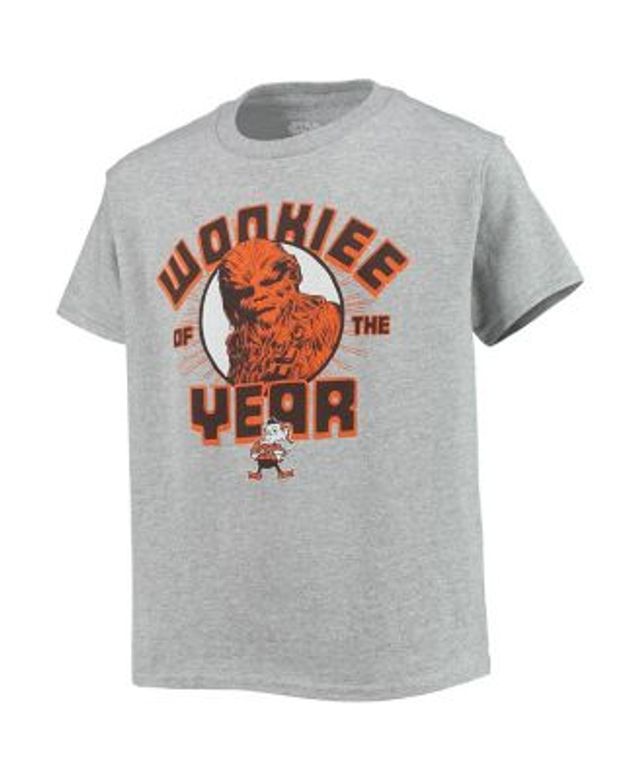 Youth Junk Food Heathered Gray Pittsburgh Steelers Star Wars Wookie of The Year T-Shirt Heather Gray