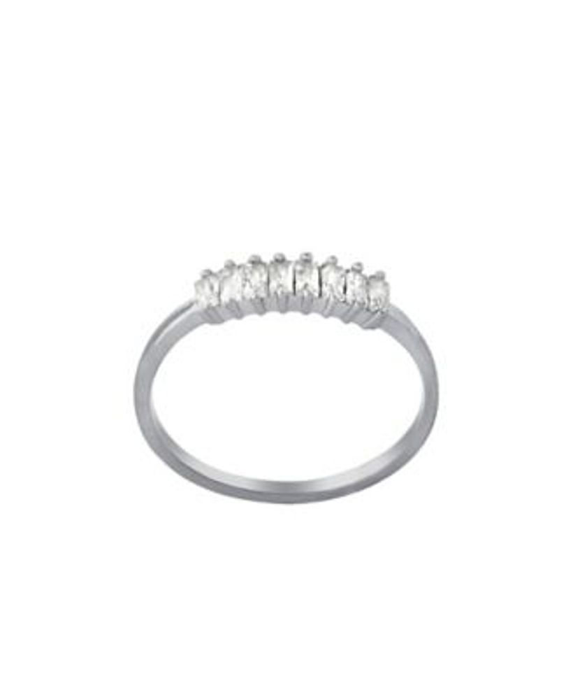 Arabella Sterling Silver Ring Set, Cubic Zirconia Bridal Ring and Band Set (8 Ct. t.w.) - Sterling Silver