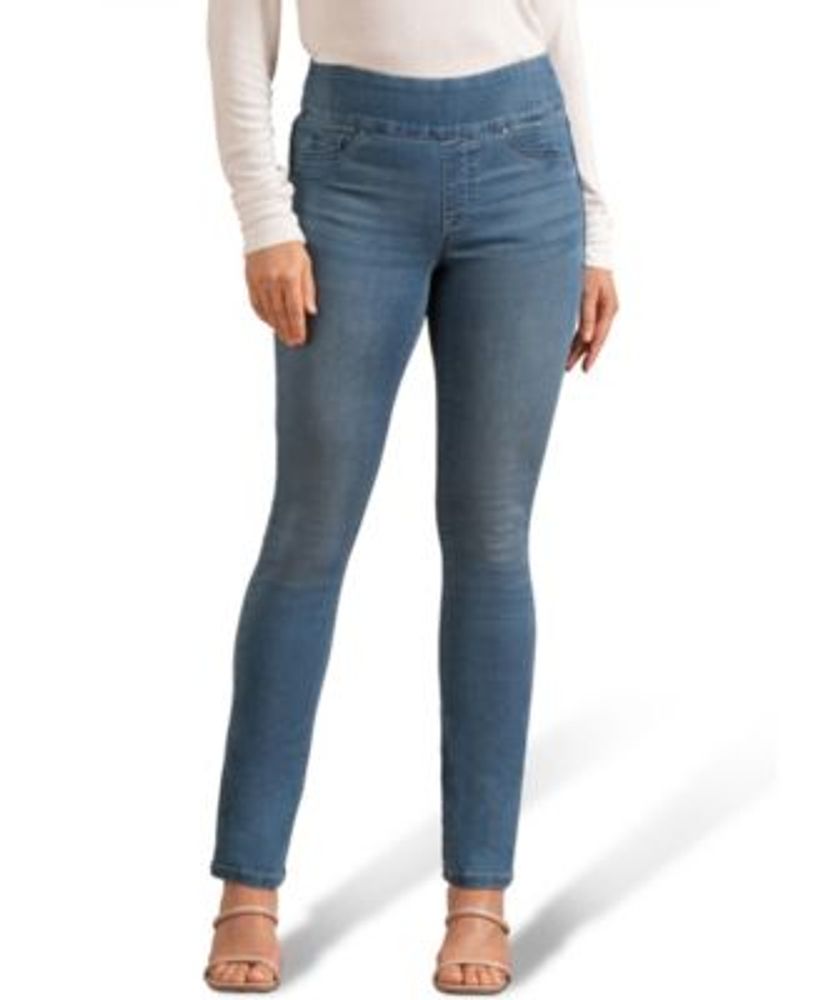 Women's Knit Clean Straight Leg with Cambre Waistband Jeans