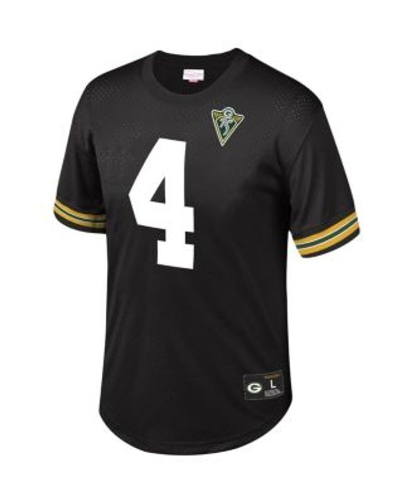 Brett Favre Green Bay Packers Mitchell & Ness Retired Player Name & Number  Mesh Top - Black