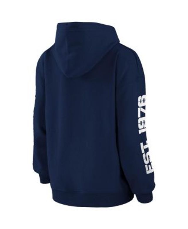 WEAR by Erin Andrews Women's College Navy Seattle Seahawks Pullover Hoodie