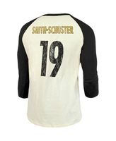 JuJu Smith-Schuster Pittsburgh Steelers Fanatics Branded Vintage Player  Name & Number Raglan 3/4-Sleeve T-Shirt - Cream/Black